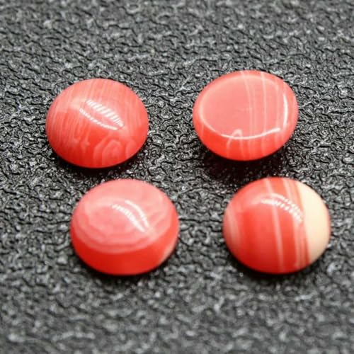 10 Stück 4 6 8 10 12 14 mm Perlen Cabochon Natursteine Runde lose Perlen Cabochon Cameo Passform DIY Ring Ohrringe zur Schmuckherstellung-roter Streifenstein-12mm 10 Stück 4 6 8 10 12 14 mm Perlen Cabochon Natursteine Runde lose Perlen Cabochon Cameo Passform DIY Ring Ohrringe zur Schmuckherstellung-roter Streifenstein-12mm von BSGUZ