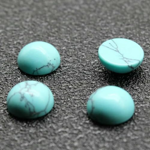 10 Stück 4 6 8 10 12 14 mm Perlen Cabochon Natursteine Runde lose Perlen Cabochon Cameo Passform DIY Ring Ohrringe zur Schmuckherstellung-türkis-6mm 10 Stück 4 6 8 10 12 14 mm Perlen Cabochon Natursteine Runde lose Perlen Cabochon Cameo Passform DIY Ring Ohrringe zur Schmuckherstellung-türkis-6mm von BSGUZ