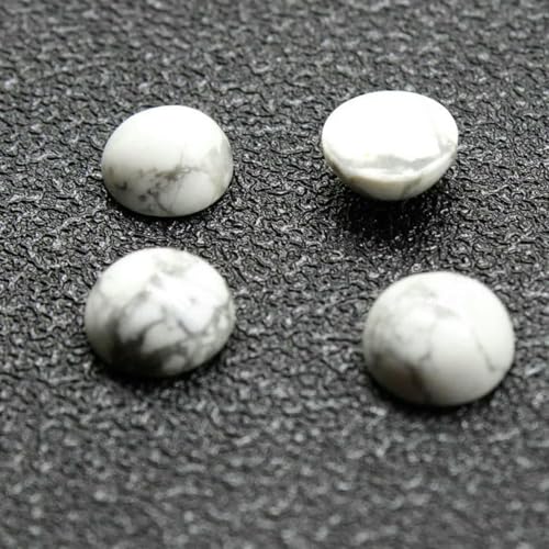 10 Stück 4 6 8 10 12 14 mm Perlen Cabochon Natursteine Runde lose Perlen Cabochon Cameo Passform DIY Ring Ohrringe zur Schmuckherstellung-weiß türkis-10mm 10 Stück 4 6 8 10 12 14 mm Perlen Cabochon Natursteine Runde lose Perlen Cabochon Cameo Passform DIY Ring Ohrringe zur Schmuckherstellung-weiß türkis-10mm von BSGUZ
