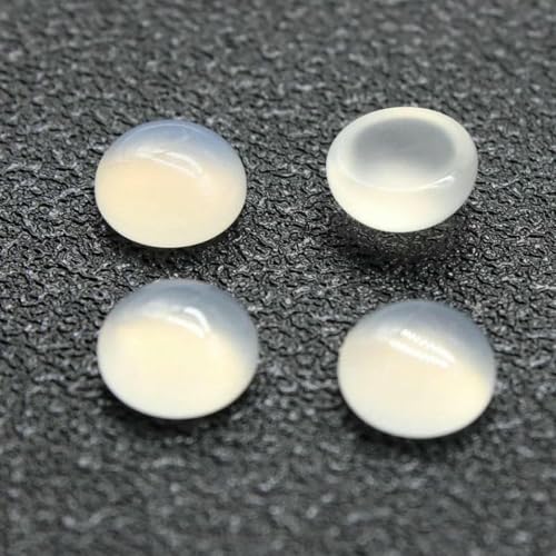 10 Stück 4 6 8 10 12 14 mm Perlen Cabochon Natursteine Runde lose Perlen Cabochon Cameo Passform DIY Ring Ohrringe zur Schmuckherstellung-weißer Achat-8mm 10 Stück 4 6 8 10 12 14 mm Perlen Cabochon Natursteine Runde lose Perlen Cabochon Cameo Passform DIY Ring Ohrringe zur Schmuckherstellung-weißer Achat-8mm von BSGUZ
