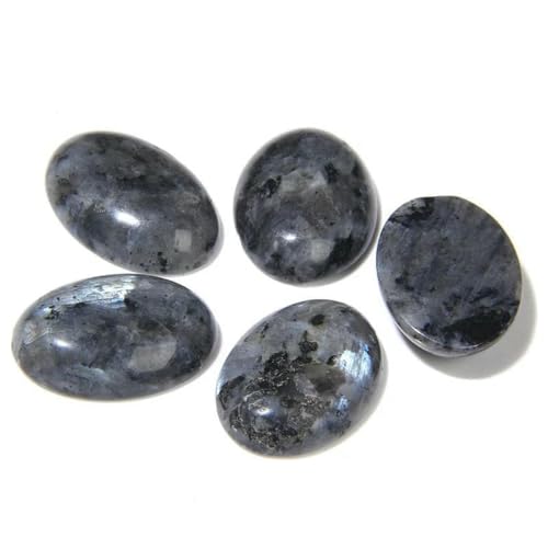 10 Stück Naturstein-Cabochon-Perlen, halboval, Howlith, Türkis, Lapislazuli, Edelsteine, Kamee-Perlen zur Schmuckherstellung, DIY-Ohrringe, Großhandels-Nr. 27 Labradonit, 18 x 25 mm von BSGUZ