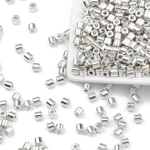 100–400 Stück goldfarbene Perlen 4 mm 6 mm CCB Würfel Krone Herz Anhänger Stern Abstandshalter lose Perlen für Liebesschmuck Herstellung von Armbändern DIY S-CYL 4 mm Weiß K-100 Stück von BSGUZ