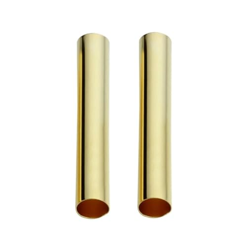 100 Stück/Los 4/6 mm goldfarbene Kupfer-Hohlrohr-Zylinderverbinder, gerade Perlen, Lederband für die Schmuckherstellung, DIY-Zubehör, Gold, 30 mm x Loch 4,0 mm von BSGUZ