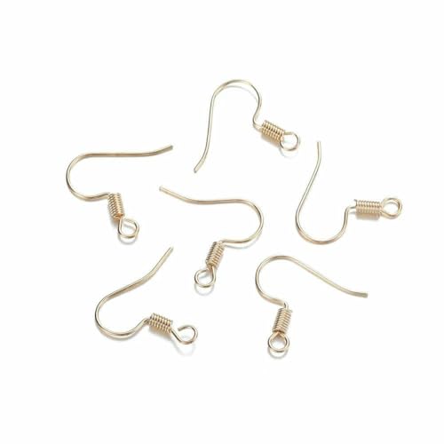 100 teile/los 20 * 17mm 10 Farbe Eisen Perle Charme Ohrring Drähte Mit Ohr Haken Ohrringe Verschluss Erkenntnisse Zubehör Für Schmuck Machen DIY-KC Glod 4- von BSGUZ