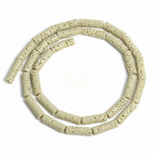 13 x 4,0 mm Rohr Naturstein Vulkanische Lavaperle Schwarz Blau Säule Lose Abstandsperlen für Schmuckherstellung DIY Armband Halskette 15''-hellgrün 13 x 4,0 mm Rohr Naturstein Vulkanische Lavaperle Schwarz Blau Säule Lose Abstandsperlen für Schmuckherstellung DIY Armband Halskette 15''-hellgrün von BSGUZ
