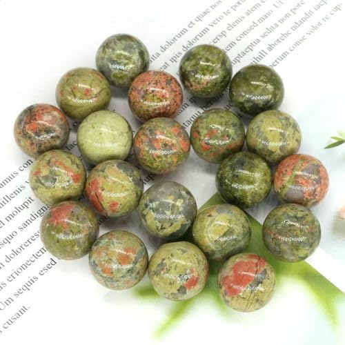 16 mm Mini-Kristallkugel, Naturstein, Kugel, Heimdekoration, Taschen-Edelstein, Reiki-Heilung, Quarz, Amethyst, runde Perle, Mineralprobe, Unakit, 50 Stück 16 mm Mini-Kristallkugel, Naturstein, Kugel, Heimdekoration, Taschen-Edelstein, Reiki-Heilung, Quarz, Amethyst, runde Perle, Mineralprobe, Unakit, 50 Stück von BSGUZ
