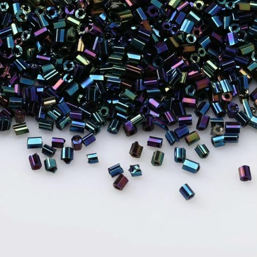 1680 Stück 1,5 mm Mini-Glasperlen aus Metall, 15/0, plattierte Glasperlen, Röhren, DIY für Schmuckherstellung, Stickerei, Bastelzubehör, AB Schwarz, 1,5 mm, 1680 Stück 1680 Stück 1,5 mm Mini-Glasperlen aus Metall, 15/0, plattierte Glasperlen, Röhren, DIY für Schmuckherstellung, Stickerei, Bastelzubehör, AB Schwarz, 1,5 mm, 1680 Stück von BSGUZ