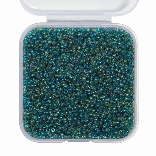 2 mm, 2000 Stück, verpackt, bunt, tschechische Glasperlen in Röhrenform, Schmuckherstellung, handgefertigt, DIY-Armband, Halskette, Zubehör, Großhandel, Blaugrün, 2 mm, ca. 2000 Stück 2 mm, 2000 Stück, verpackt, bunt, tschechische Glasperlen in Röhrenform, Schmuckherstellung, handgefertigt, DIY-Armband, Halskette, Zubehör, Großhandel, Blaugrün, 2 mm, ca. 2000 Stück von BSGUZ