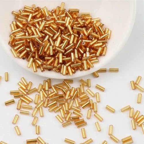 2 x 2 mm, 2 x 4,0 mm, 2 x 6 mm, silbergefüllte Röhrenperlen, handgenähte Perlen, Reisperlen, handgefertigtes Armbandzubehör, H-Röhre, Großhandel.-golden3-2 x 4,0 mm, 20.000 Stück von BSGUZ