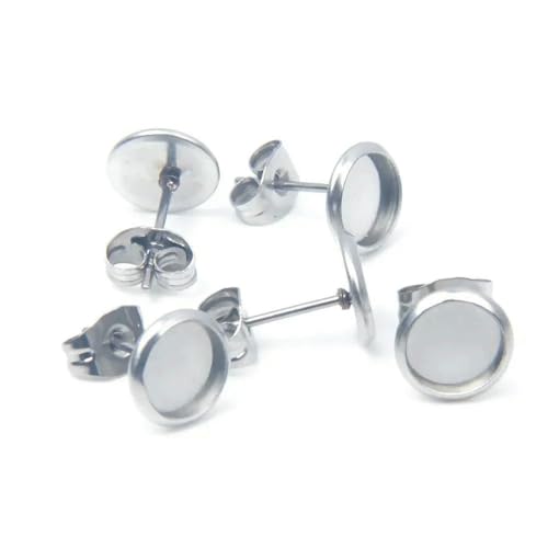 20 Stück goldfarbene Ohrringbasis aus Edelstahl, Glas-Cabochon, Kamee, blanke Basisfassungen, Einfassungen, Tablett, rund, DIY-Herstellung, ED-058, Stahl, innen 14,0 mm, 20 Stück 20 Stück goldfarbene Ohrringbasis aus Edelstahl, Glas-Cabochon, Kamee, blanke Basisfassungen, Einfassungen, Tablett, rund, DIY-Herstellung, ED-058, Stahl, innen 14,0 mm, 20 Stück von BSGUZ