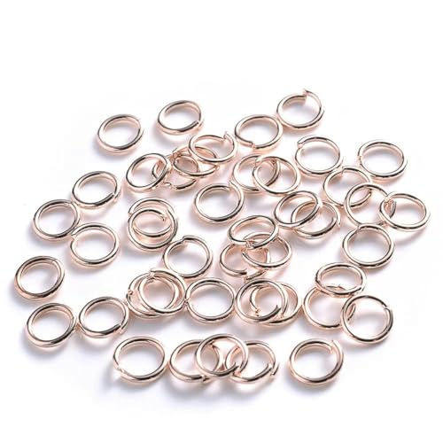 200 Stück/Los 3 4 5 6 7 8 9 10 mm Biegeringe Spaltringe Verbinder Offene Einzelschlaufen Biegeringe zur Schmuckherstellung DIY-Roségold-3,0 mm von BSGUZ