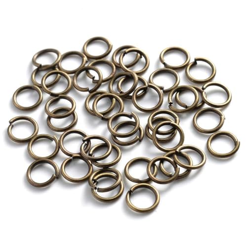 200 Stück/Los 3 4 5 6 7 8 9 10 mm Biegeringe Spaltringe Verbinder offene Einzelschlaufen Biegeringe zur Schmuckherstellung DIY-Bronze-3,0 mm von BSGUZ