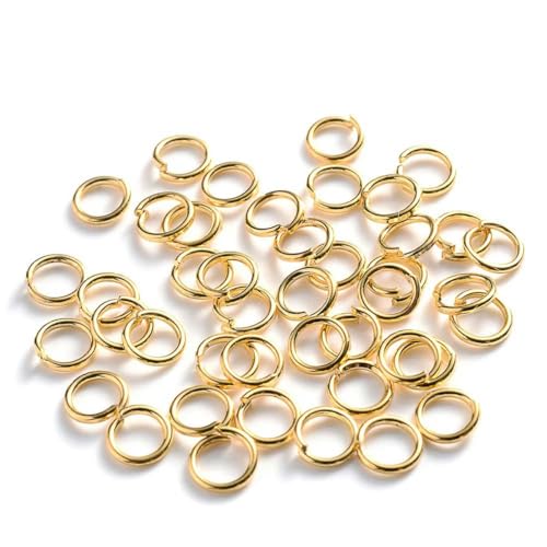 200 Stück/Los 3 4 5 6 7 8 9 10 mm Biegeringe Spaltringe Verbinder offene Einzelschlaufen Biegeringe zur Schmuckherstellung DIY-Gold-5 mm von BSGUZ