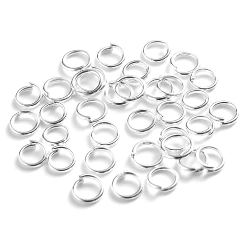 200 Stück/Los 3 4 5 6 7 8 9 10 mm Biegeringe Spaltringe Verbinder offene Einzelschlaufen Biegeringe zur Schmuckherstellung DIY-Silber-4,0 mm von BSGUZ