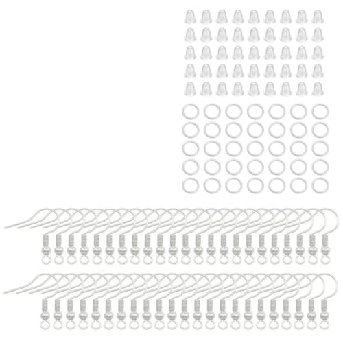 210–400 Stück/Box Schmuckherstellungs-Kits mit Karabinerverschluss, offene Biegeringe, End-Crimps, Perlenbox, handgefertigte DIY-Armband-Halsketten-Beschläge, Silber von BSGUZ