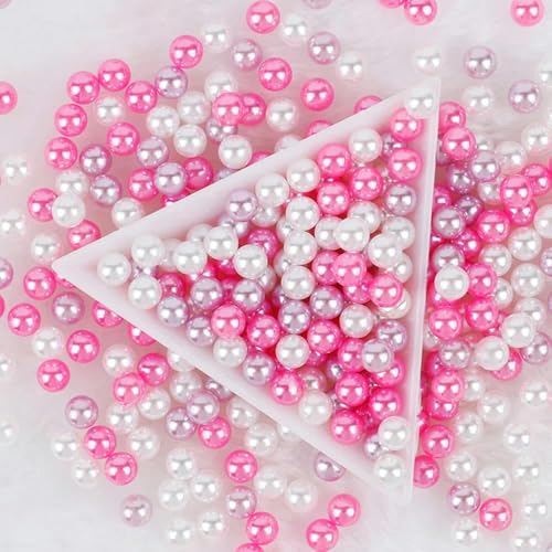 3/4/5/6/8/10 mm ABS-Perle ohne Loch für Make-up-Box-Füllperle Weihnachten/Kleidungsnähen/DIY-Basteldekoration-C-017-8 mm, ca. 80 Stück von BSGUZ