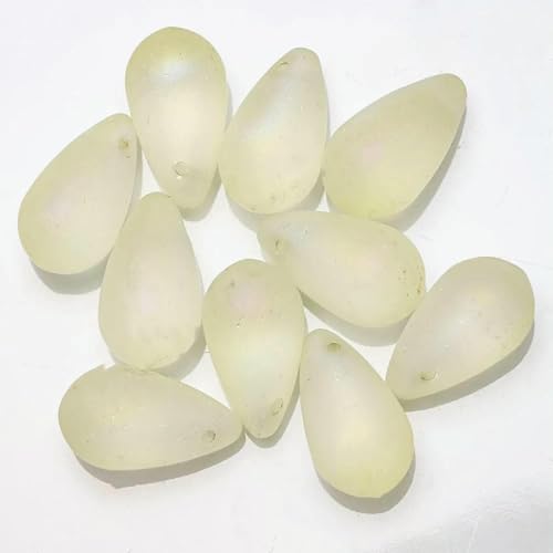 30 Stück Glastropfen, transparent, 9 x 15 mm, Naturstein, Tropfen, matt, Perlen, billige Perlen, DIY-Herstellung, Kristalle, Charm, Schmuck, Halskette, MS-Kristallgelb 30 Stück Glastropfen, transparent, 9 x 15 mm, Naturstein, Tropfen, matt, Perlen, billige Perlen, DIY-Herstellung, Kristalle, Charm, Schmuck, Halskette, MS-Kristallgelb von BSGUZ
