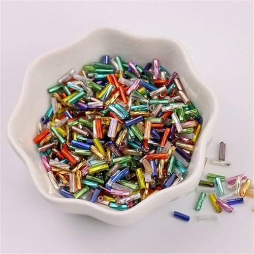 300 Stück 11/0 Röhrenperlen 2 x 6 mm, gedrehte Glasperlen, spiralförmige Rocailles-Perlen für DIY-Armbänder, Schmuck, Kleiderherstellung, Kleidungsstücke, Zubehör, zufällig g 300 Stück 11/0 Röhrenperlen 2 x 6 mm, gedrehte Glasperlen, spiralförmige Rocailles-Perlen für DIY-Armbänder, Schmuck, Kleiderherstellung, Kleidungsstücke, Zubehör, zufällig g von BSGUZ
