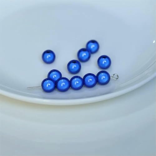 4/6/8/10/12/14,0 mm Perlenperle, Satinglanz, Imitation, perlmuttfarben, gefärbt, rund, lose Glasperle für Schmuck, Halskette, Vasenfüller, Blau, 12 mm x 10 Stück 4/6/8/10/12/14,0 mm Perlenperle, Satinglanz, Imitation, perlmuttfarben, gefärbt, rund, lose Glasperle für Schmuck, Halskette, Vasenfüller, Blau, 12 mm x 10 Stück von BSGUZ