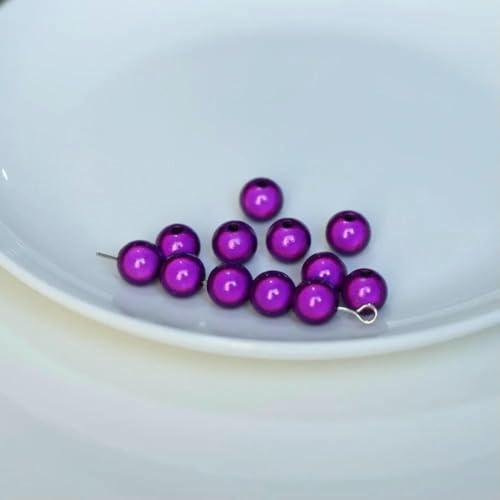 4/6/8/10/12/14,0 mm Perlenperle, Satinglanz, Imitation, perlmuttfarben, gefärbt, rund, lose Glasperlen für Schmuck, Halsketten, Vasenfüller, Dunkelviolett, 4,0 mm x 50 S 4/6/8/10/12/14,0 mm Perlenperle, Satinglanz, Imitation, perlmuttfarben, gefärbt, rund, lose Glasperlen für Schmuck, Halsketten, Vasenfüller, Dunkelviolett, 4,0 mm x 50 S von BSGUZ