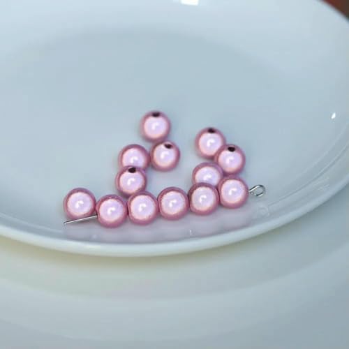 4/6/8/10/12/14,0 mm Perlenperle, Satinglanz, Imitation, perlmuttfarben, gefärbt, rund, lose Glasperlen für Schmuck, Halsketten, Vasenfüller, Rosa, 12 mm x 10 Stück 4/6/8/10/12/14,0 mm Perlenperle, Satinglanz, Imitation, perlmuttfarben, gefärbt, rund, lose Glasperlen für Schmuck, Halsketten, Vasenfüller, Rosa, 12 mm x 10 Stück von BSGUZ