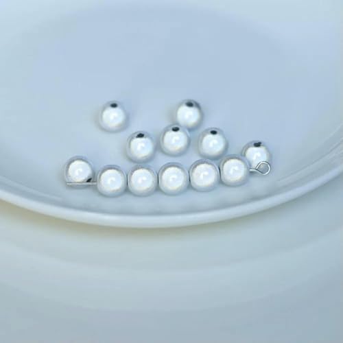 4/6/8/10/12/14,0 mm Perlenperle, Satinglanz, Imitation, perlmuttfarben, gefärbt, rund, lose Glasperlen für Schmuck, Halsketten, Vasenfüller, Silber, 14,0 mm x 10 Stück 4/6/8/10/12/14,0 mm Perlenperle, Satinglanz, Imitation, perlmuttfarben, gefärbt, rund, lose Glasperlen für Schmuck, Halsketten, Vasenfüller, Silber, 14,0 mm x 10 Stück von BSGUZ