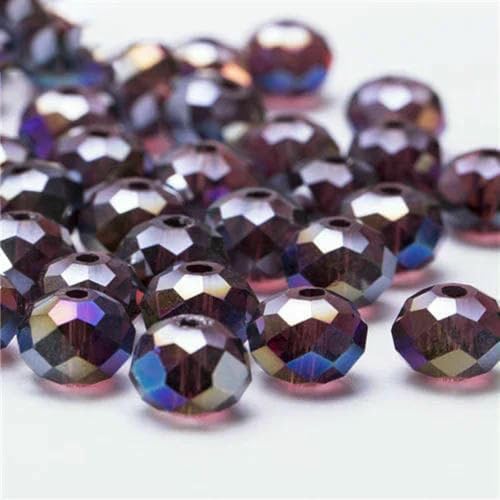 4 6 8 mm tschechische Rondell-Kristallperlen, AB-Farbe, facettierte Glasperlen, lose Abstandsperlen für die Schmuckherstellung, DIY-Armband, Halskette, Z311AB, lila, 4,0 mm, 12 4 6 8 mm tschechische Rondell-Kristallperlen, AB-Farbe, facettierte Glasperlen, lose Abstandsperlen für die Schmuckherstellung, DIY-Armband, Halskette, Z311AB, lila, 4,0 mm, 12 von BSGUZ