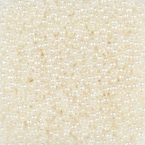 4000 Stück/Box 2 mm Charm Tschechische Glasperlen Runde Spacer Lose Perlen für die Schmuckherstellung DIY Armband Halskette Ohrring-Beige_a-2 Box von BSGUZ