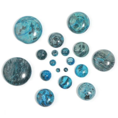 5/10 Stück runde Naturstein-Cabochon-Perlen, flache Rückseite, lose Abstandshalter, Cabochon-Steinperlen, DIY-Schmuck, Anhänger, Ringzubehör, Blaue Welle, 5 mm, 10 Stück 5/10 Stück runde Naturstein-Cabochon-Perlen, flache Rückseite, lose Abstandshalter, Cabochon-Steinperlen, DIY-Schmuck, Anhänger, Ringzubehör, Blaue Welle, 5 mm, 10 Stück von BSGUZ