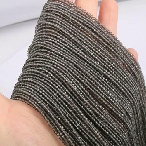 5 Stränge 2 mm 3,0 mm Naturstein kleine Perlen Hydro runde facettierte Kristall-Abstandshalter Glasperlen Armband DIY Schmuckherstellung Halskette-Grau-2 mm (ca. 925 Stü 5 Stränge 2 mm 3,0 mm Naturstein kleine Perlen Hydro runde facettierte Kristall-Abstandshalter Glasperlen Armband DIY Schmuckherstellung Halskette-Grau-2 mm (ca. 925 Stü von BSGUZ