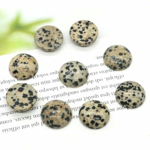 5 Stück/Lot Naturstein-Cabochon, runde Edelsteinperlen, 6 8 10 12 14 16 18 20 25 mm, Cabochon, Kamee, DIY-Ring, Halskette, Schmuckherstellung – Jaspis – 14,0 mm von BSGUZ