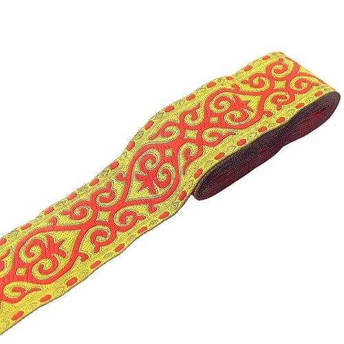 5 Yards/Stück Breite 5 cm Nationales Stickband Spitzenstoff Gewebtes Gurtband Für Kleidung DIY Handgemachtes Accessoire-33-5 Yard von BSGUZ