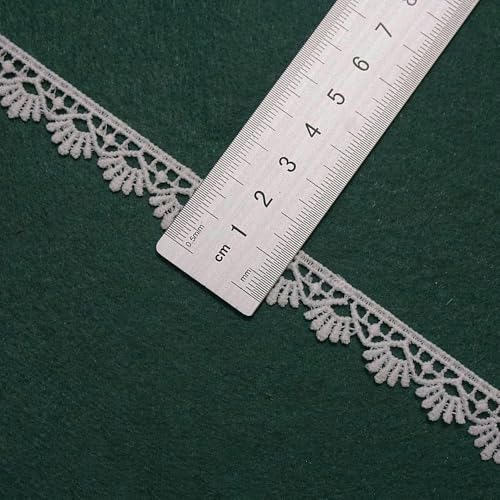 5 Yards weiße Baumwolle bestickte Spitzenbesatzbänder Stoff DIY handgefertigte Bastelmaterialien Nähen von Kleidung Bekleidungszubehör-G8-5 Yards von BSGUZ