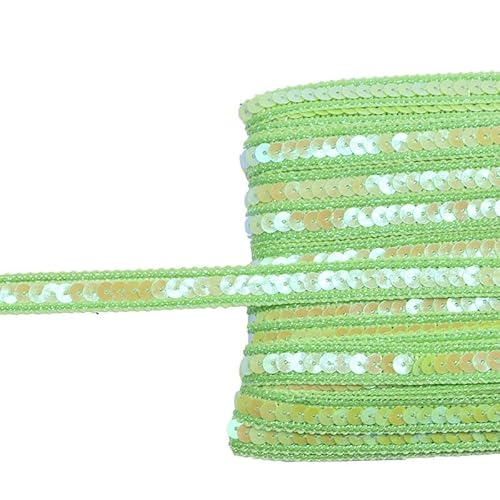 5 m 12 mm glänzendes Paillettenband, Spitzenbesatz, Stoff für Kleider, Kleidung, handgefertigt, DIY-Bastelarbeiten, Spitzenband, Stoff, Kleidungsstücke, Nähzubehör-B-010-5 Meter von BSGUZ