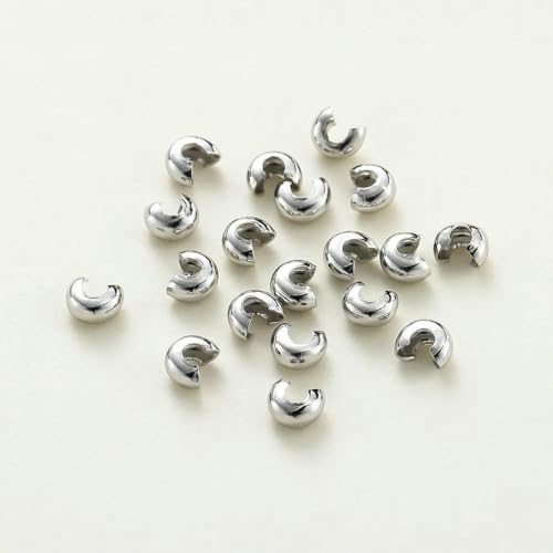 50/100 Stück 3/4/5 mm 14 K/18 K vergoldetes Messing, offene Quetschperlen, Abdeckungen, Quetschperlen, Stopper, Abstandsperlen für die DIY-Schmuckherstellung, Platin, 5 50/100 Stück 3/4/5 mm 14 K/18 K vergoldetes Messing, offene Quetschperlen, Abdeckungen, Quetschperlen, Stopper, Abstandsperlen für die DIY-Schmuckherstellung, Platin, 5 von BSGUZ
