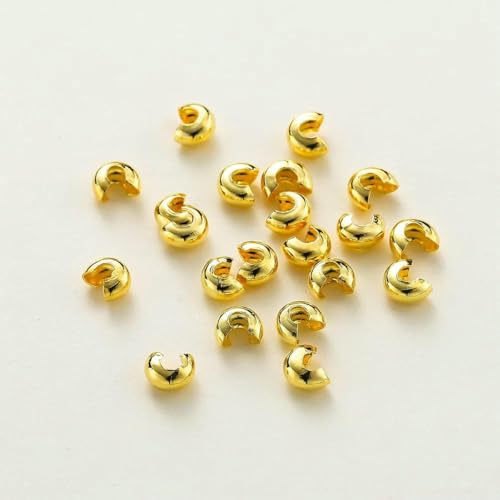 50/100 Stück 3/4/5 mm 14 K/18 K vergoldetes Messing offene Quetschperlen Abdeckungen Quetschperlen Stopper Abstandsperlen für DIY-Schmuckherstellung-18 K Gold-5 mm x 100 50/100 Stück 3/4/5 mm 14 K/18 K vergoldetes Messing offene Quetschperlen Abdeckungen Quetschperlen Stopper Abstandsperlen für DIY-Schmuckherstellung-18 K Gold-5 mm x 100 von BSGUZ