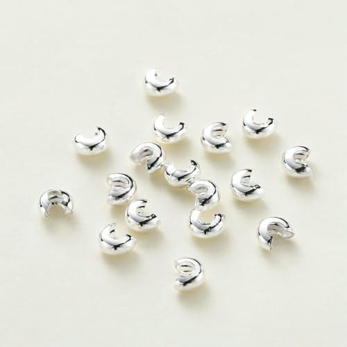 50/100 Stück 3/4/5 mm 14 K/18 K vergoldetes Messing offene Quetschperlen Abdeckungen Quetschperlen Stopper Abstandsperlen für DIY-Schmuckherstellung-Silber-3,0 mm x 50 S 50/100 Stück 3/4/5 mm 14 K/18 K vergoldetes Messing offene Quetschperlen Abdeckungen Quetschperlen Stopper Abstandsperlen für DIY-Schmuckherstellung-Silber-3,0 mm x 50 S von BSGUZ