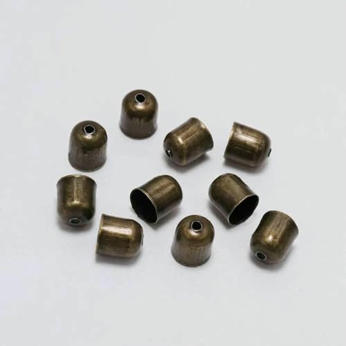 50–100 Stück/Los Crimp-Endkappen, Lederkordeln, Endkappen, Perlenkappen, passend für 4–12 mm Verschlüsse für DIY-Schmuckherstellung, Zubehör – Antikbronze – 10 x 11 mm – 50 Stück 50–100 Stück/Los Crimp-Endkappen, Lederkordeln, Endkappen, Perlenkappen, passend für 4–12 mm Verschlüsse für DIY-Schmuckherstellung, Zubehör – Antikbronze – 10 x 11 mm – 50 Stück von BSGUZ