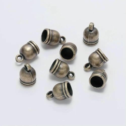 50 Stück/Los Halsketten-Endkappen, Quastenkappen, Lederkordel-Crimp-Endkappen, Perlenkappen, Verschluss für DIY-Schmuckherstellung, Zubehör – Antikbronze – 12 mm x 50 Stück 50 Stück/Los Halsketten-Endkappen, Quastenkappen, Lederkordel-Crimp-Endkappen, Perlenkappen, Verschluss für DIY-Schmuckherstellung, Zubehör – Antikbronze – 12 mm x 50 Stück von BSGUZ