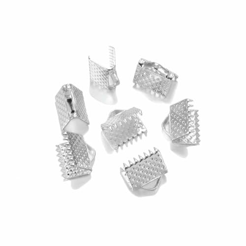 50 Stück/Los Quetschperlen, Buchtverschlüsse, Kordel, Lederclip, Halskette, Armband, Verbinder, Endkappen für DIY-Schmuckzubehör, Silber, 35 mm x 50 Stück 50 Stück/Los Quetschperlen, Buchtverschlüsse, Kordel, Lederclip, Halskette, Armband, Verbinder, Endkappen für DIY-Schmuckzubehör, Silber, 35 mm x 50 Stück von BSGUZ