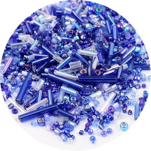 500 Stück Rocailles-Perlen, gemischte runde Glasperlen, und Größen, Glas-Twist-Bugle-Tube für Kleidungszubehör, Mix Deep Blue6, Mix 500 Stück 500 Stück Rocailles-Perlen, gemischte runde Glasperlen, und Größen, Glas-Twist-Bugle-Tube für Kleidungszubehör, Mix Deep Blue6, Mix 500 Stück von BSGUZ