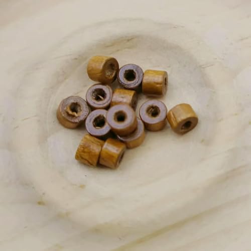 500 g/Set Bunte Röhrenperlen aus Holz, lose Perlen, Zylinder, Holz, DIY-Schmuckzubehör, getrennte Perlen zur Schmuckherstellung, Khaki, 12 x 6 mm, ca. 2800 Stück von BSGUZ