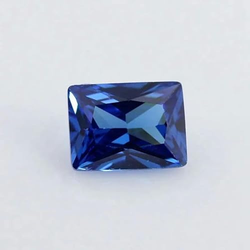 5A Mehrfarbiger Zirkonia-Stein, schwarz-blau, rechteckige Form, lose synthetische Edelsteinperlen für Schmuck, 3 x 5 – 10 x 14 mm, Saphirblau, 10 x 12 mm, 10 Stück von BSGUZ