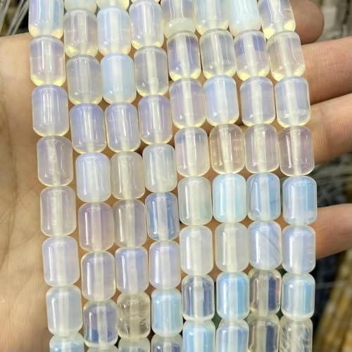 8 x 12 mm Naturstein, Zylinderform, Türkis, Achate, Quarz, Jade, lose Abstandsperlen zur Schmuckherstellung, DIY-Halskettenzubehör, Opal, 8 x 12 mm, 16 Perlen 8 x 12 mm Naturstein, Zylinderform, Türkis, Achate, Quarz, Jade, lose Abstandsperlen zur Schmuckherstellung, DIY-Halskettenzubehör, Opal, 8 x 12 mm, 16 Perlen von BSGUZ