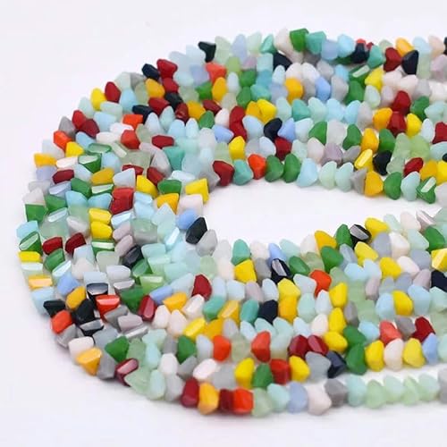 Dreieckige Glasperlen Farben 6 mm 80 Stück Kristallglasperlen zur Schmuckherstellung DIY handgefertigtes Armband Großhandel-M035-6 mm von BSGUZ