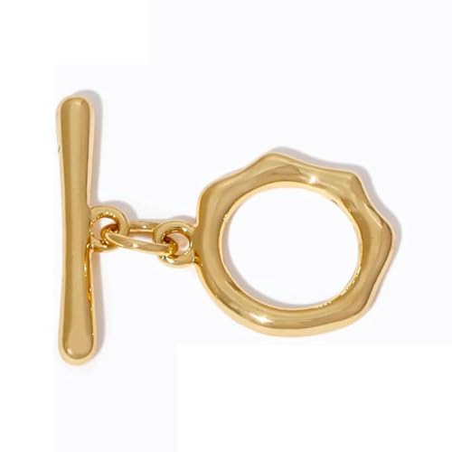 Großhandel 18K vergoldete Messing OT Verschlüsse für Schmuck, Multi Style Knebelverschlüsse für Halskettenherstellung Zubehör Schmuckzubehör-18k vergoldet-10 Sets von BSGUZ