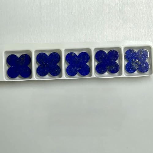 Natürlicher grüner Malachit, roter Achat, 13 x 13 x 2 mm, schwarzer Onyxstein, Lapislazuli, 13 x 13 x 2 mm, 5 Stück von BSGUZ