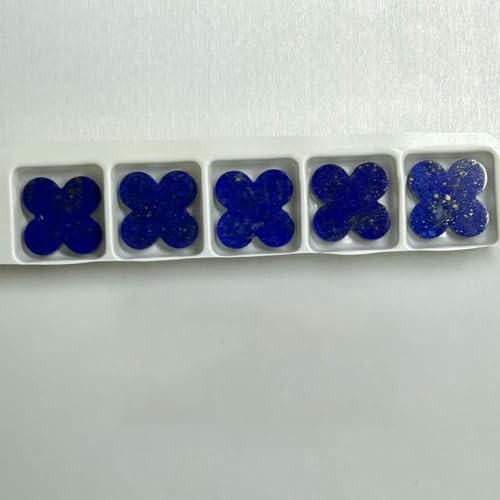 Natürlicher grüner Malachit, roter Achat, 13 x 13 x 2 mm, schwarzer Onyxstein, Lapislazuli, 13 x 13 x 2 mm, 5 Stück von BSGUZ