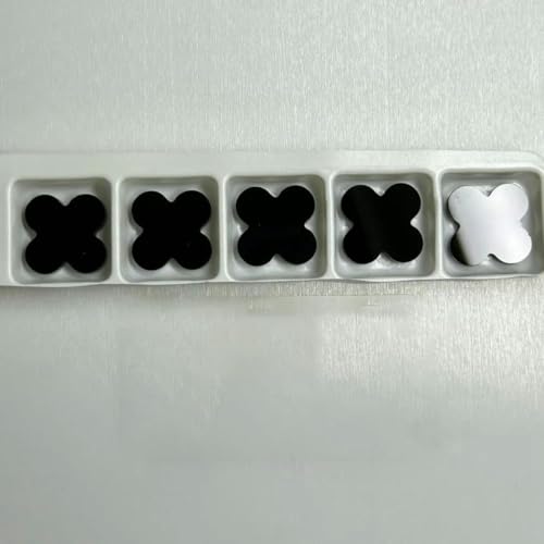 Natürlicher grüner Malachit, roter Achat, 13 x 13 x 2 mm, schwarzer Onyxstein, Schwarzer Onyx, 12 x 12 x 2 mm, 5 Stück von BSGUZ