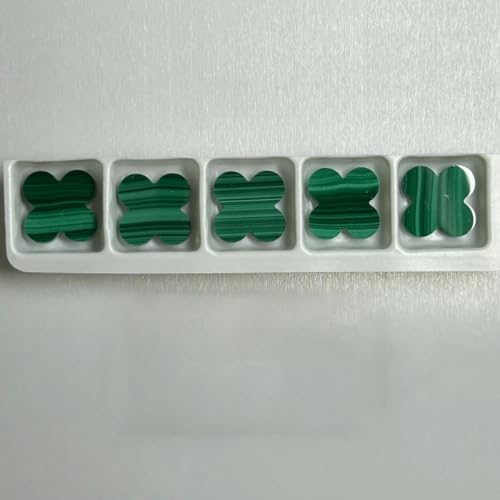 Natürlicher grüner Malachit, roter Achat, 13 x 13 x 2 mm, schwarzer Onyxstein, grüner Malachit, 18 x 18 x 2 mm, 5 Stück von BSGUZ